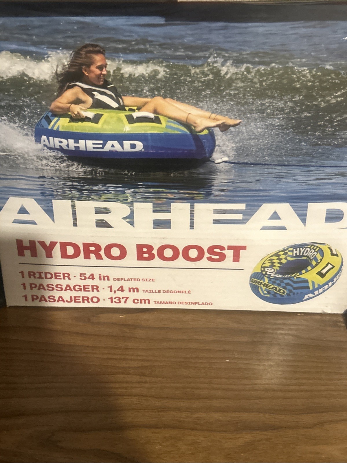 Airhead Hydro Boost 54 in Towable Tub Ski Water Sports Inflatable New In Box!!!