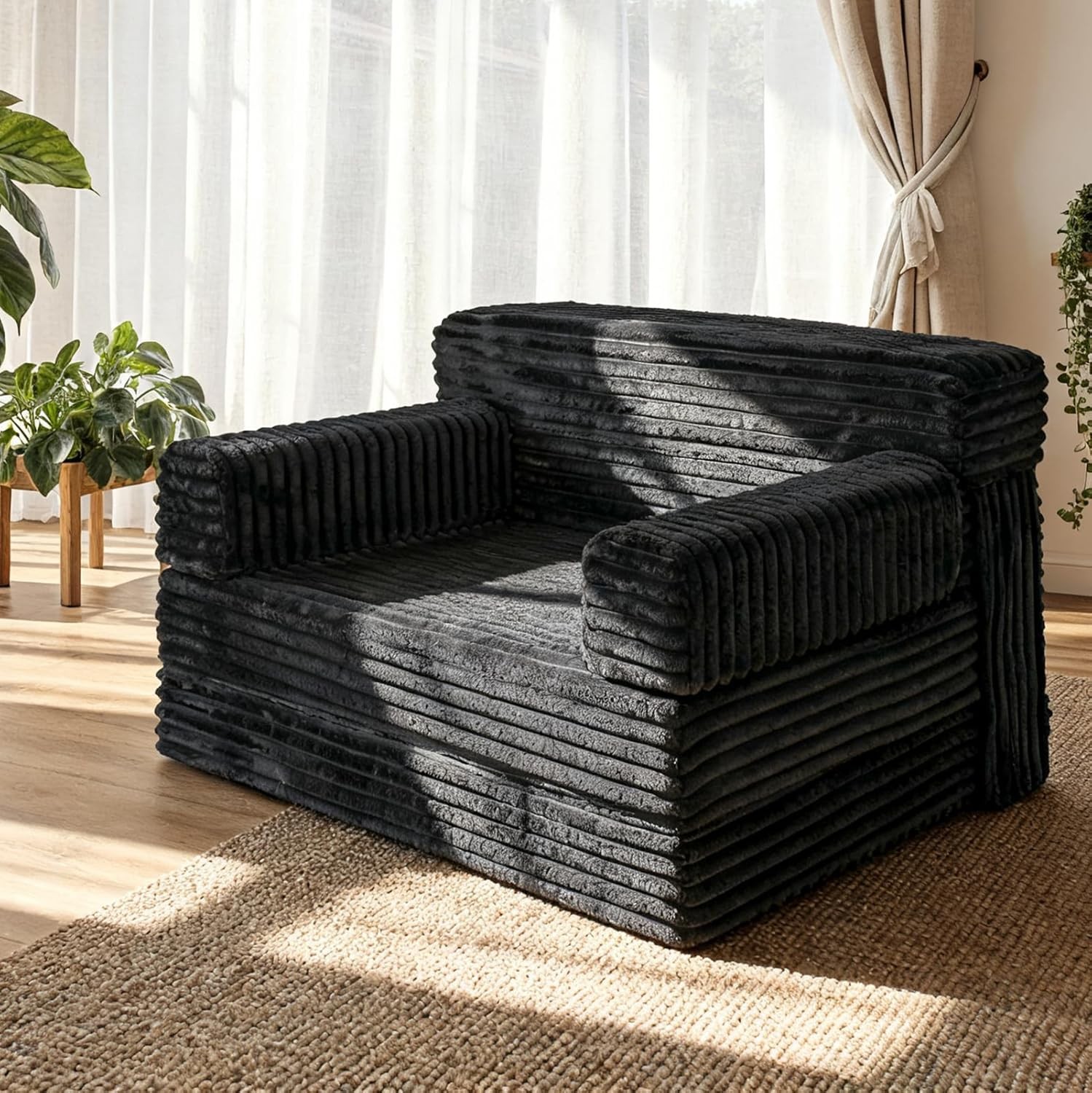 Folding Sofa Bed,Convertible Sofa Bed with Armrest Foldable Sleeper Chair,