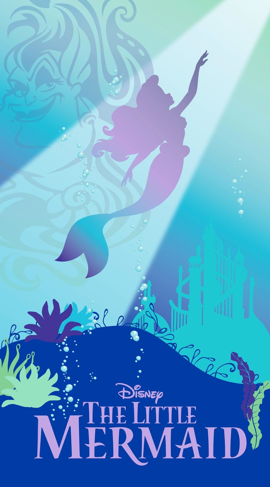 Disney Ariel The Mermaid Oversized Beach Towel 40"x72" Shell We Swim