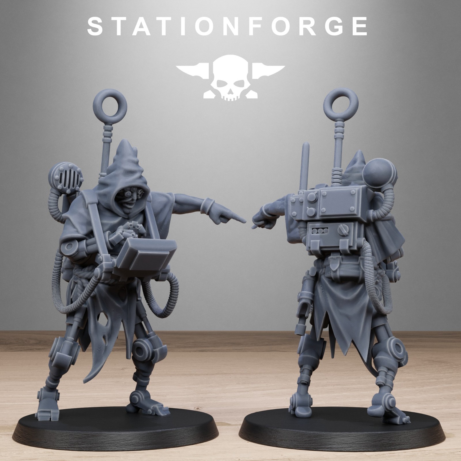 GrimCorp Scrap operatives from Station Forge 32mm.