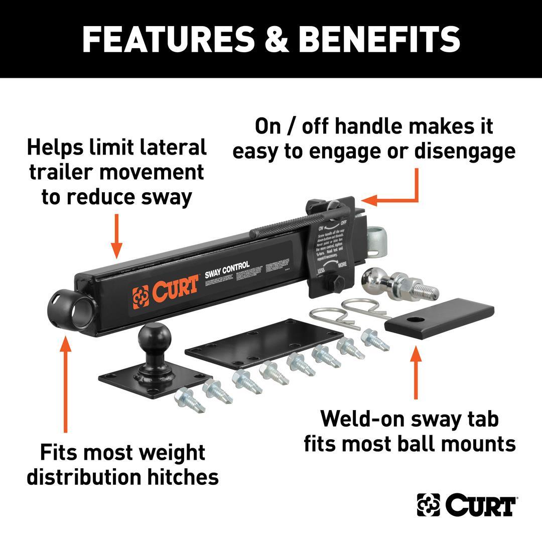 CURT 17200 Trailer Anti-Sway Bar Control Kit
