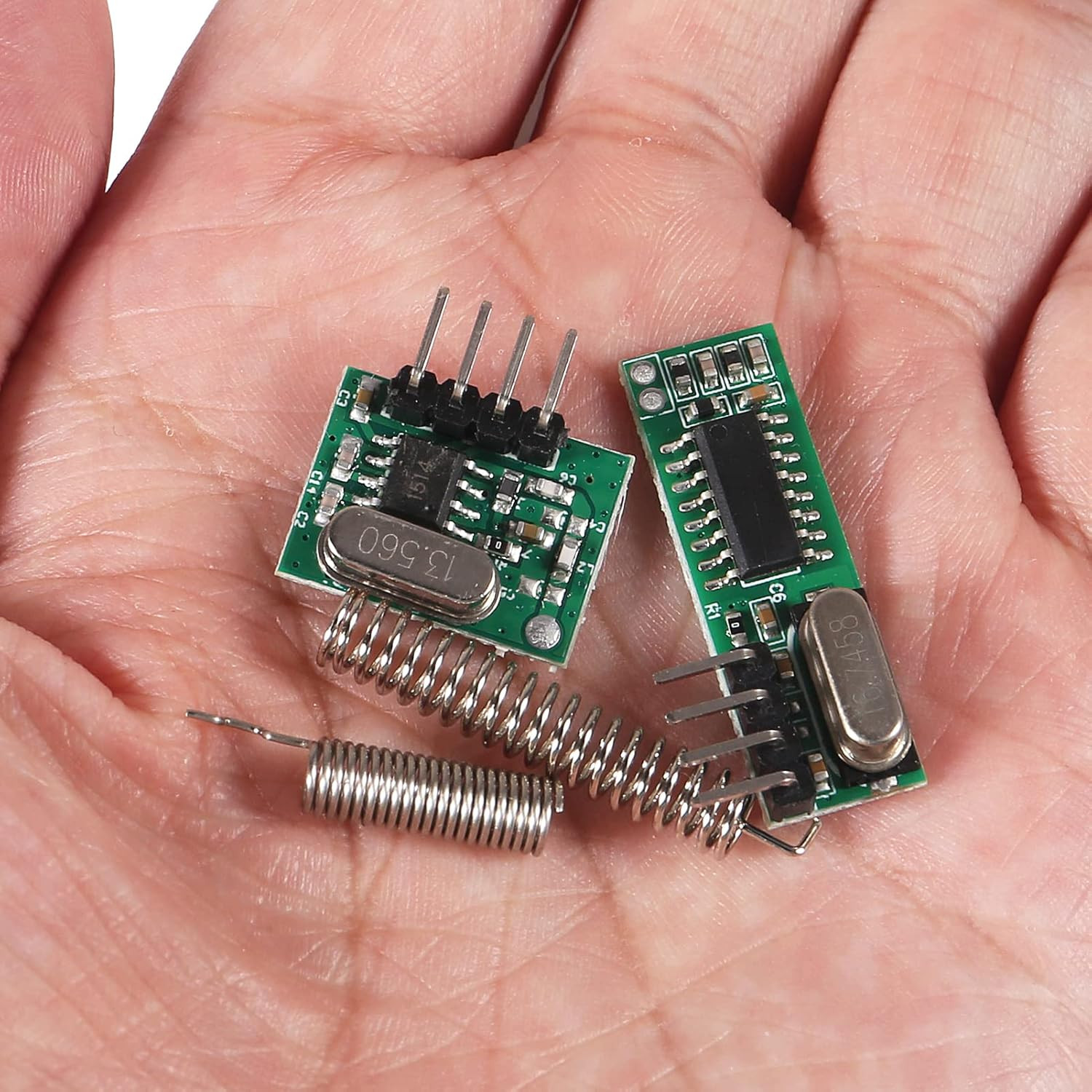 5Pcs 433Mhz Wireless RF Transmitter and Receiver with Antenna Ask Remote Control