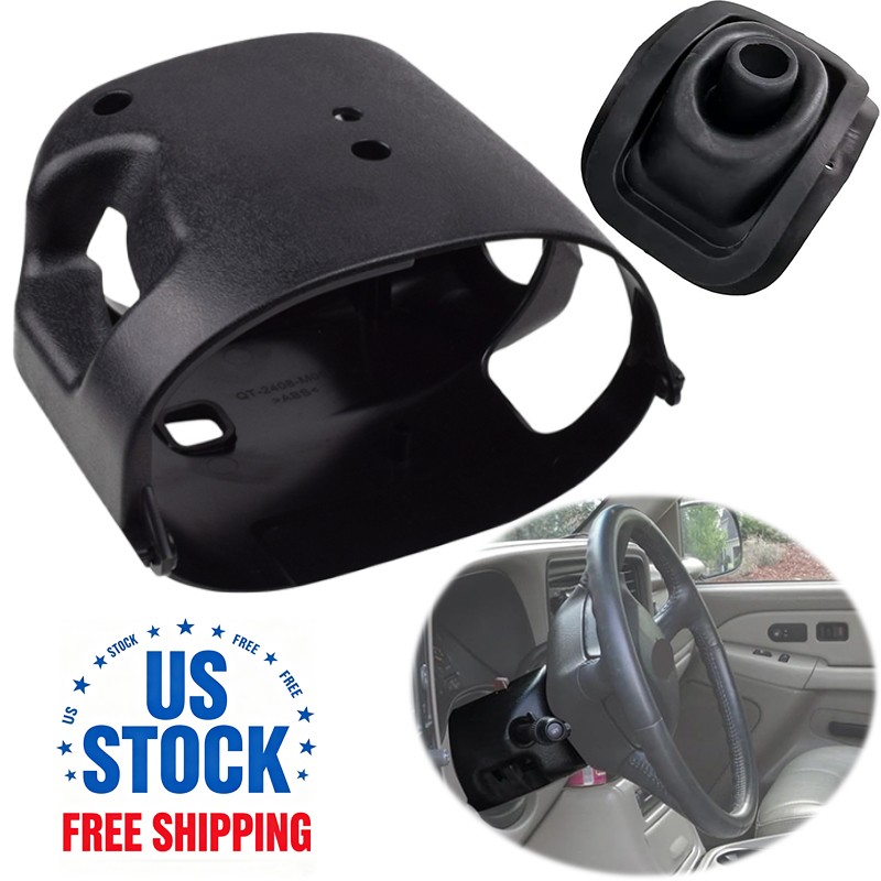 Upper & Lower Steering Column Cover Shroud+Shifter Boot For Chevy GMC 1998-2003