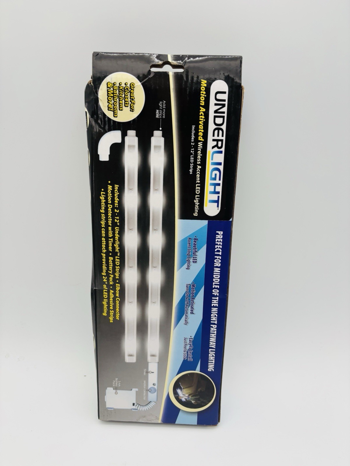 Underlight - Wireless Motion Activated Accent Lighting, 2-Pack, 12" LED Strips