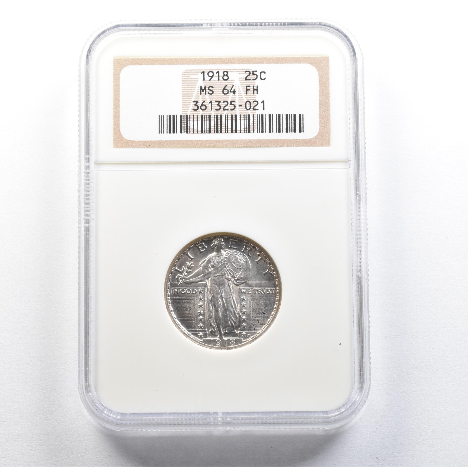 1918 Standing Liberty Quarter MS64 FH NGC *7639