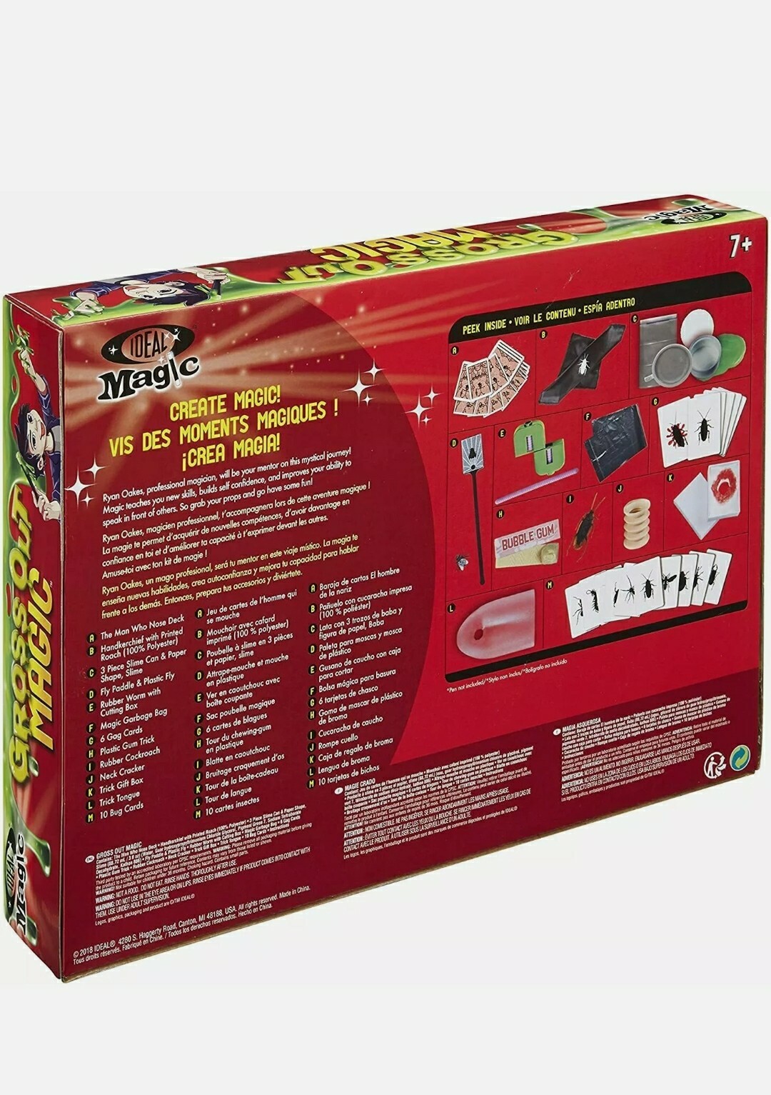 Ideal Magic Gross Out Magic Kit | 40 Tricks Kids Learning Magic Set, New Sealed