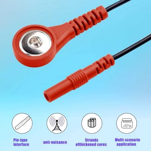 4 PCS Electrode Lead Wire Adapters 4 Colors Replacement Electrode Quick