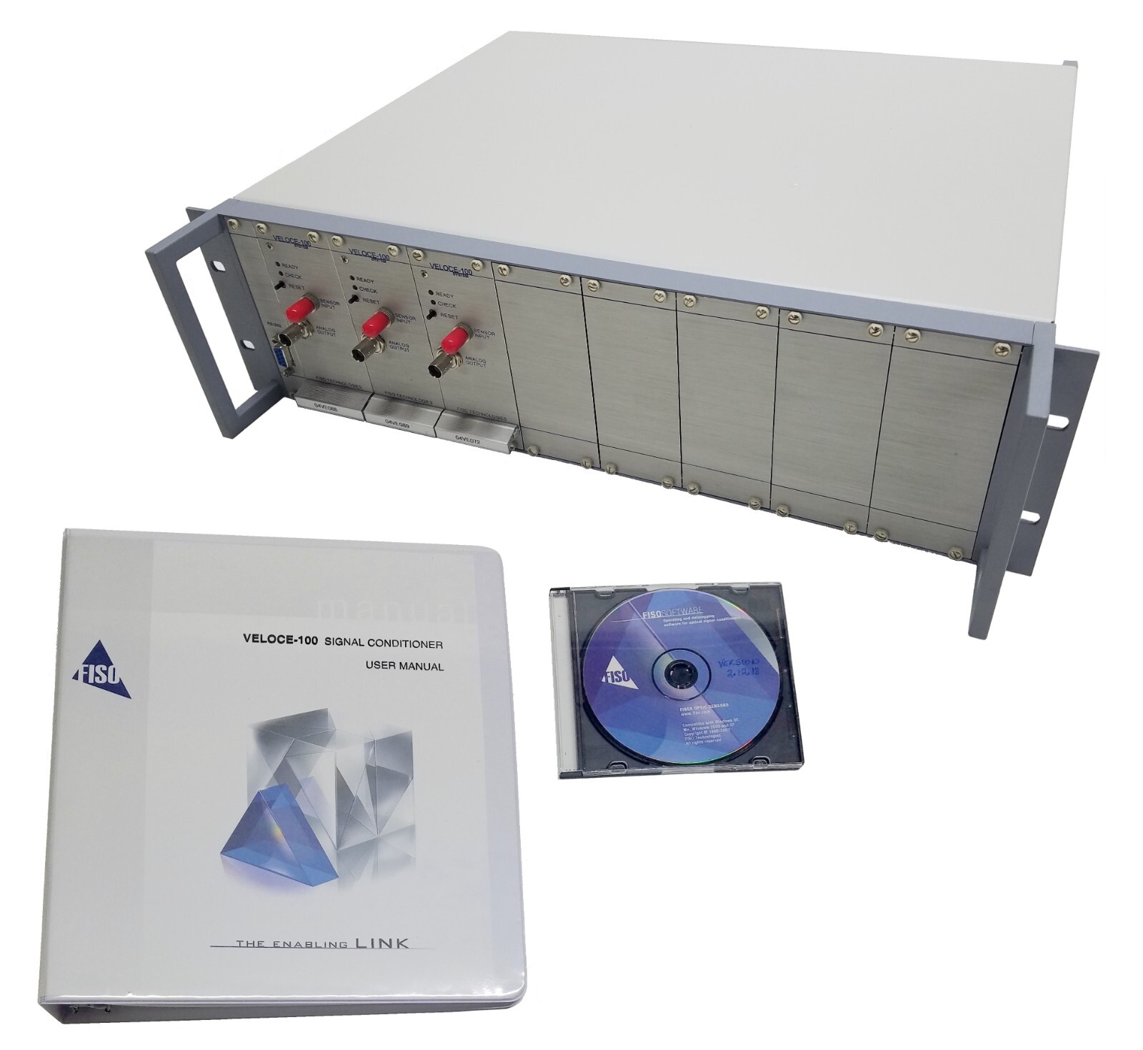 Fiso Technologies Veloce 100 Fiber Optic Signal Conditioner w/Software & Manual