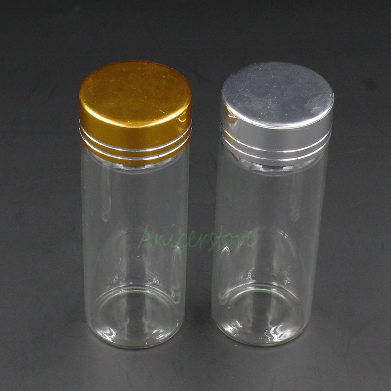 2pcs 40ml (80mm x 30mm ) Empty Clear Glass Bottle Display Storage Vials