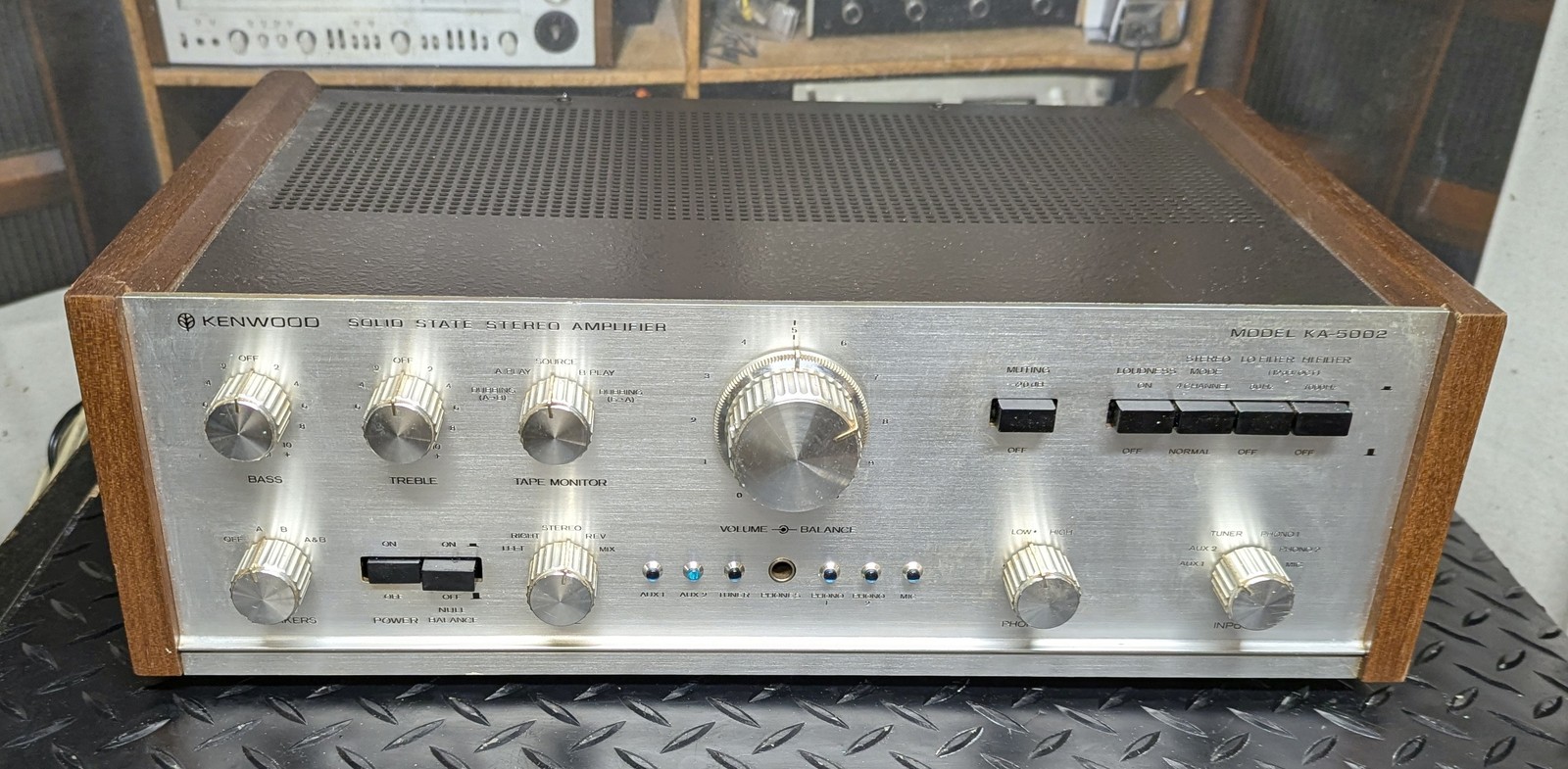 Kenwood KA-5002 integrated amplifier with wood sides