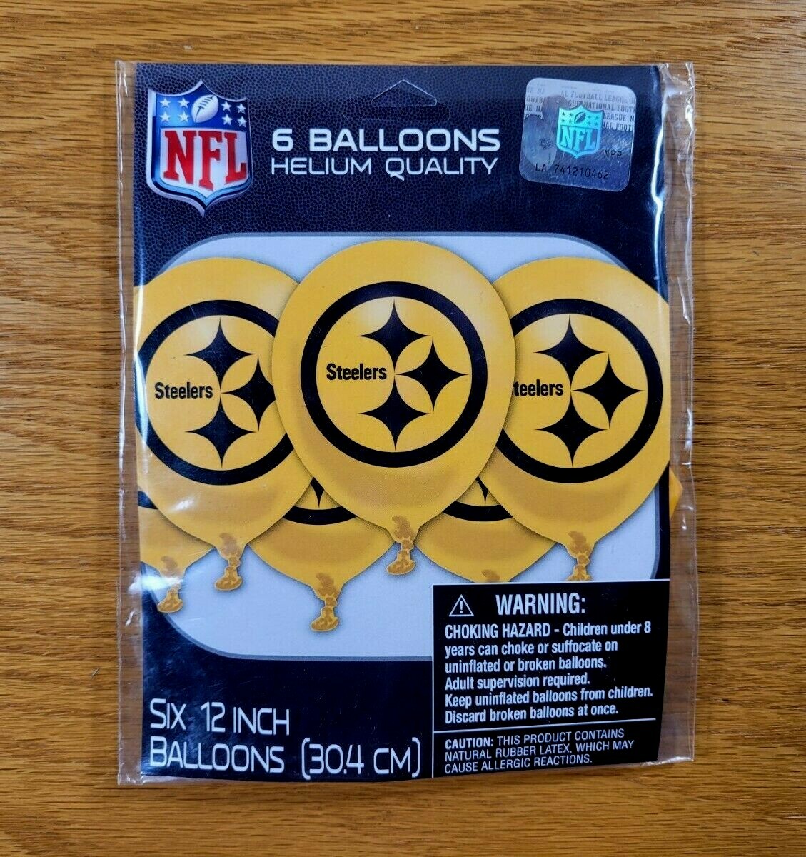 PITTSBURGH STEELERS Balloon (Package Of 6) Helium Quality 12" Inch Balloons -NEW
