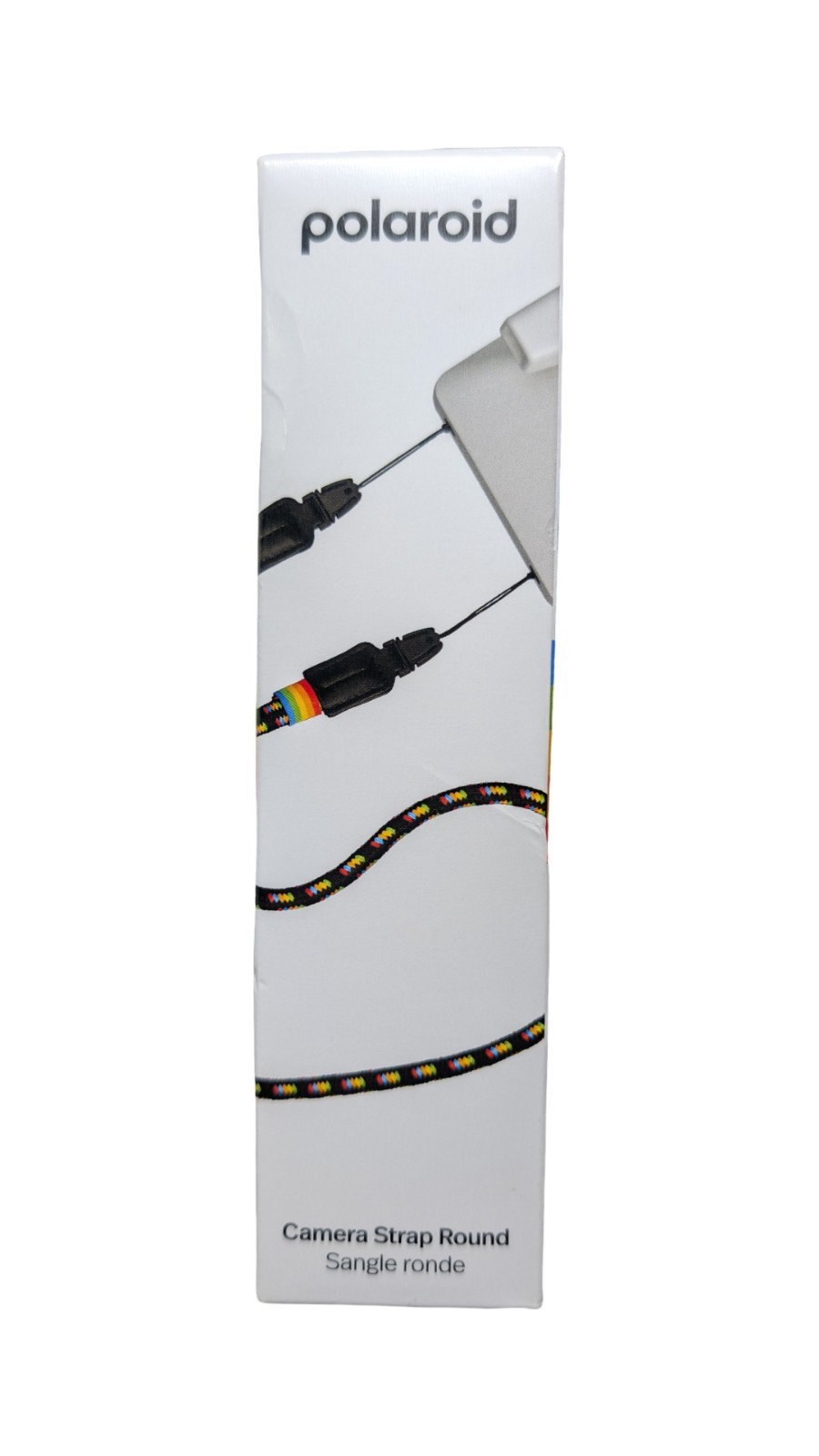 42-O Polaroid Round Camera Strap Black Rainbow Fits i-Type & Strap Hook Cameras