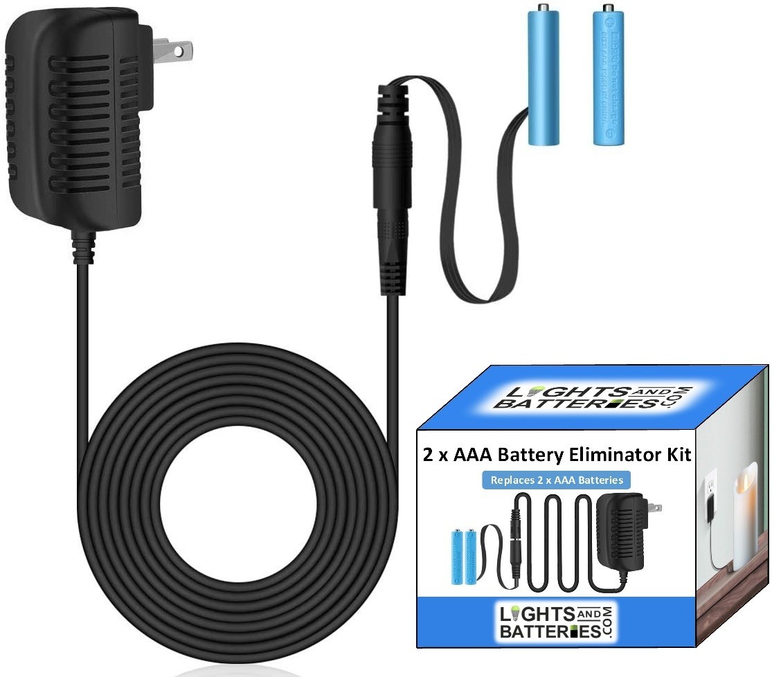 2 x AAA Battery Replacement Eliminator Kit for Electronic Devices