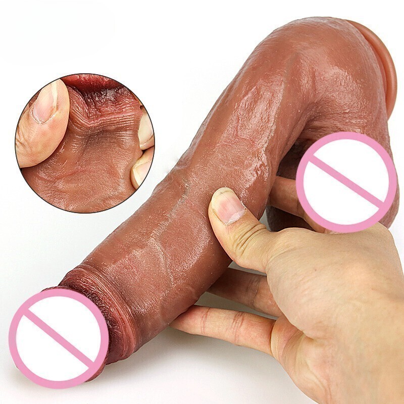 Pénis-réaliste-en-silicone-à-double-couche-pour-femme-gode-à-ventouse-énorme