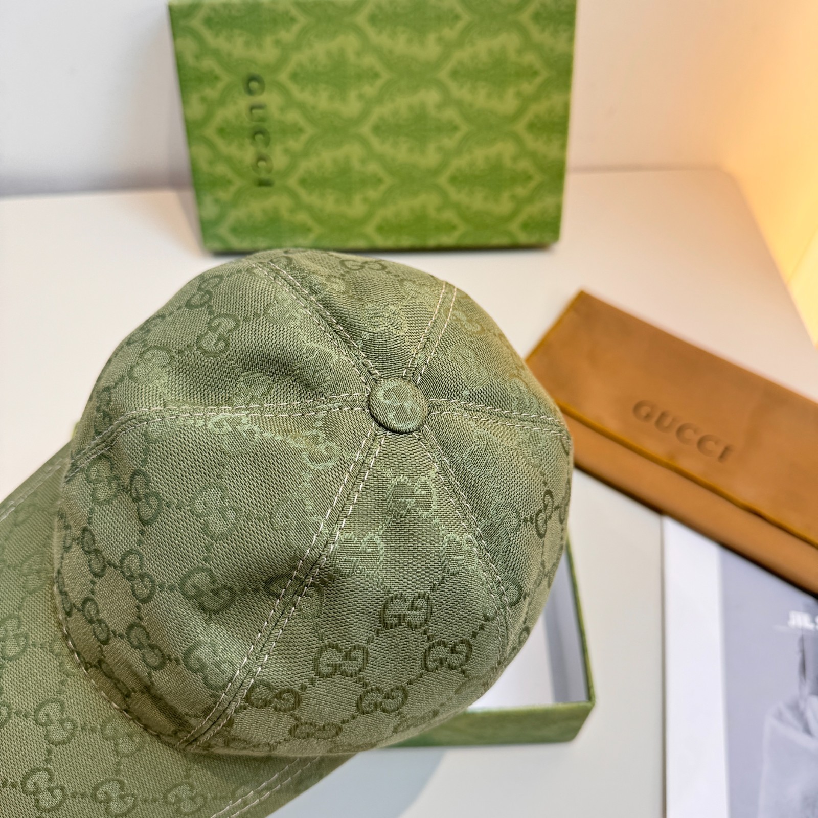 Moncler Unisex Embroidered Green Baseball Cap
