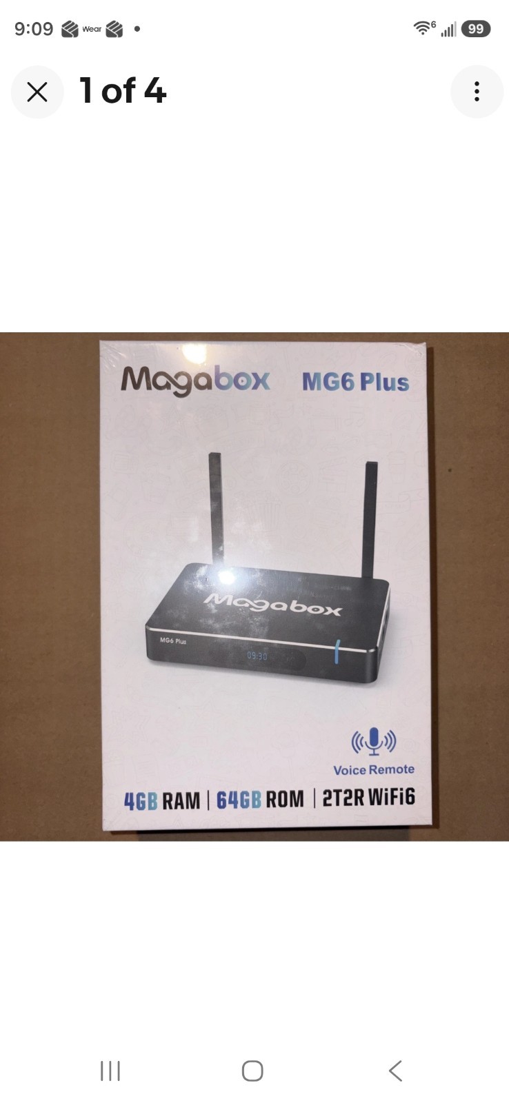 2026 Magabox MG6 Plus Streaming Device with Voice Remote Control New In Box