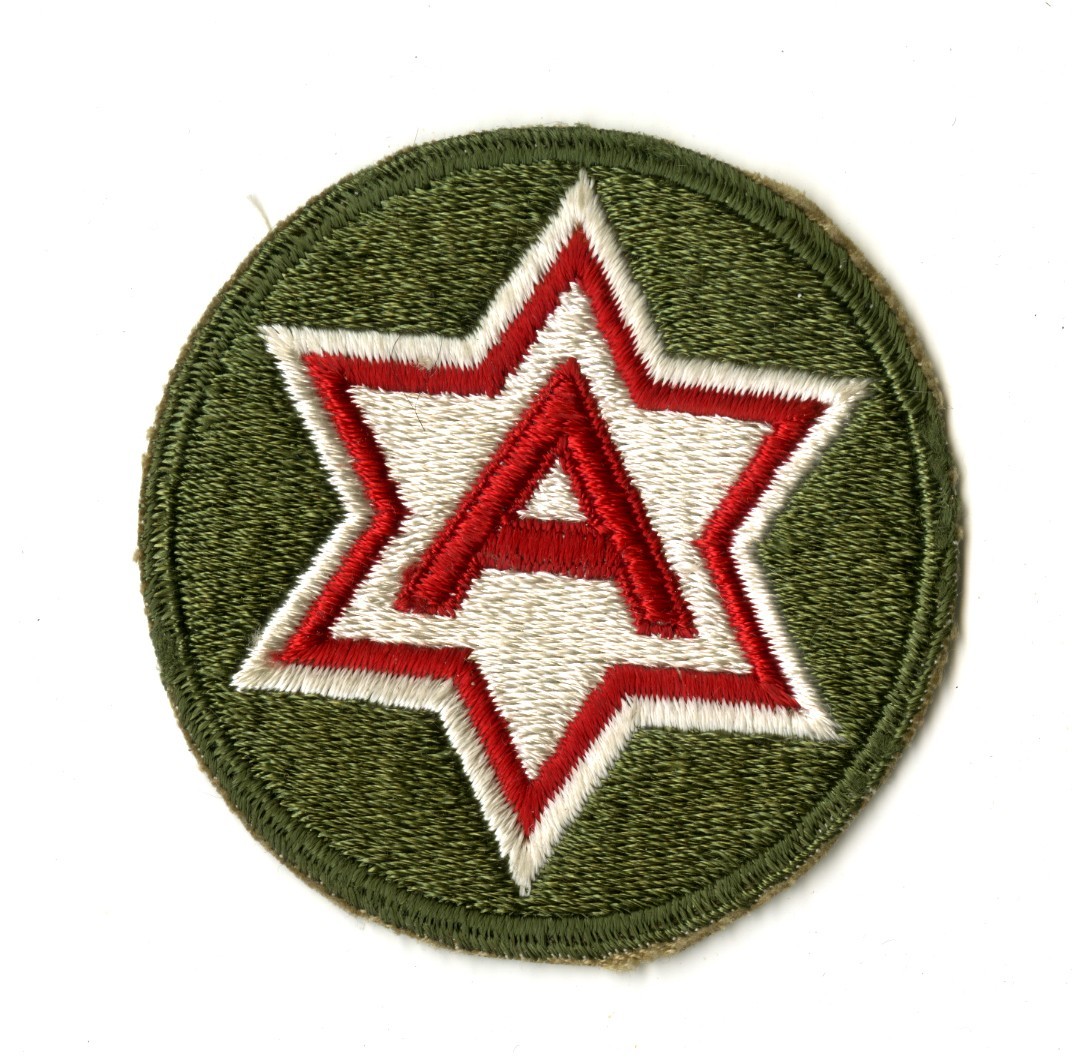 Sixth Army 2nd Design White Back Patch WWII Vintage Philippines Alamo Scouts