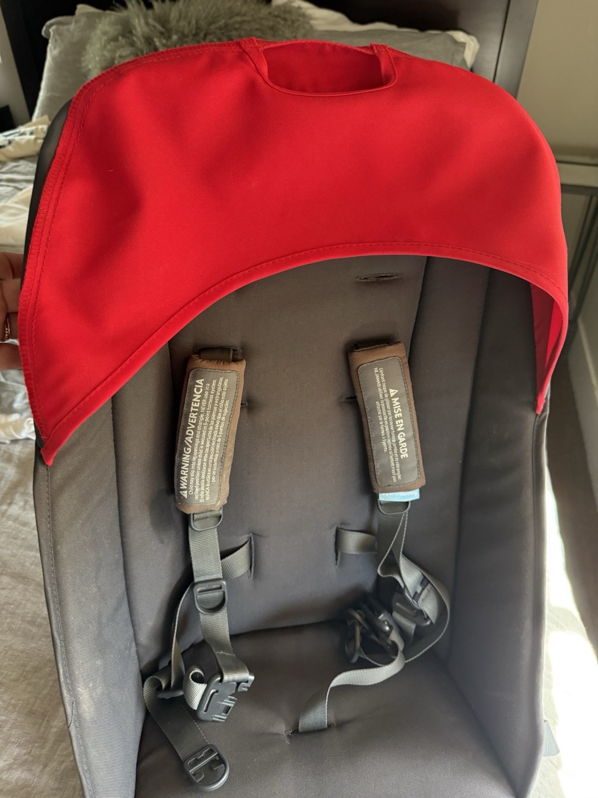 UPPAbaby Cruz  Stroller Replacement Toddler Seat And Canopy  2015- Red