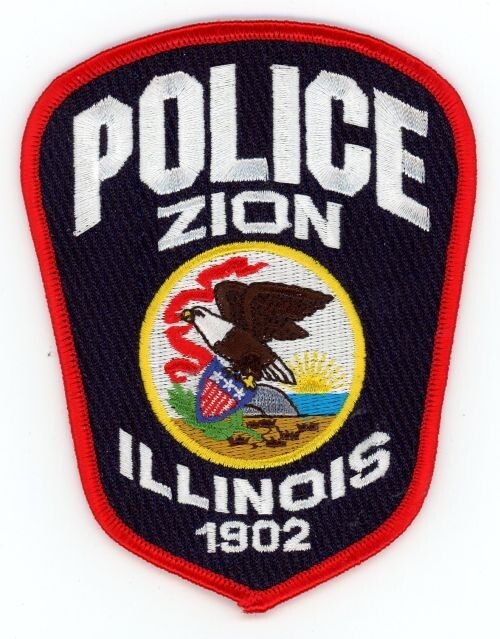 ILLINOIS IL ZION POLICE NICE SHOULDER PATCH SHERIFF