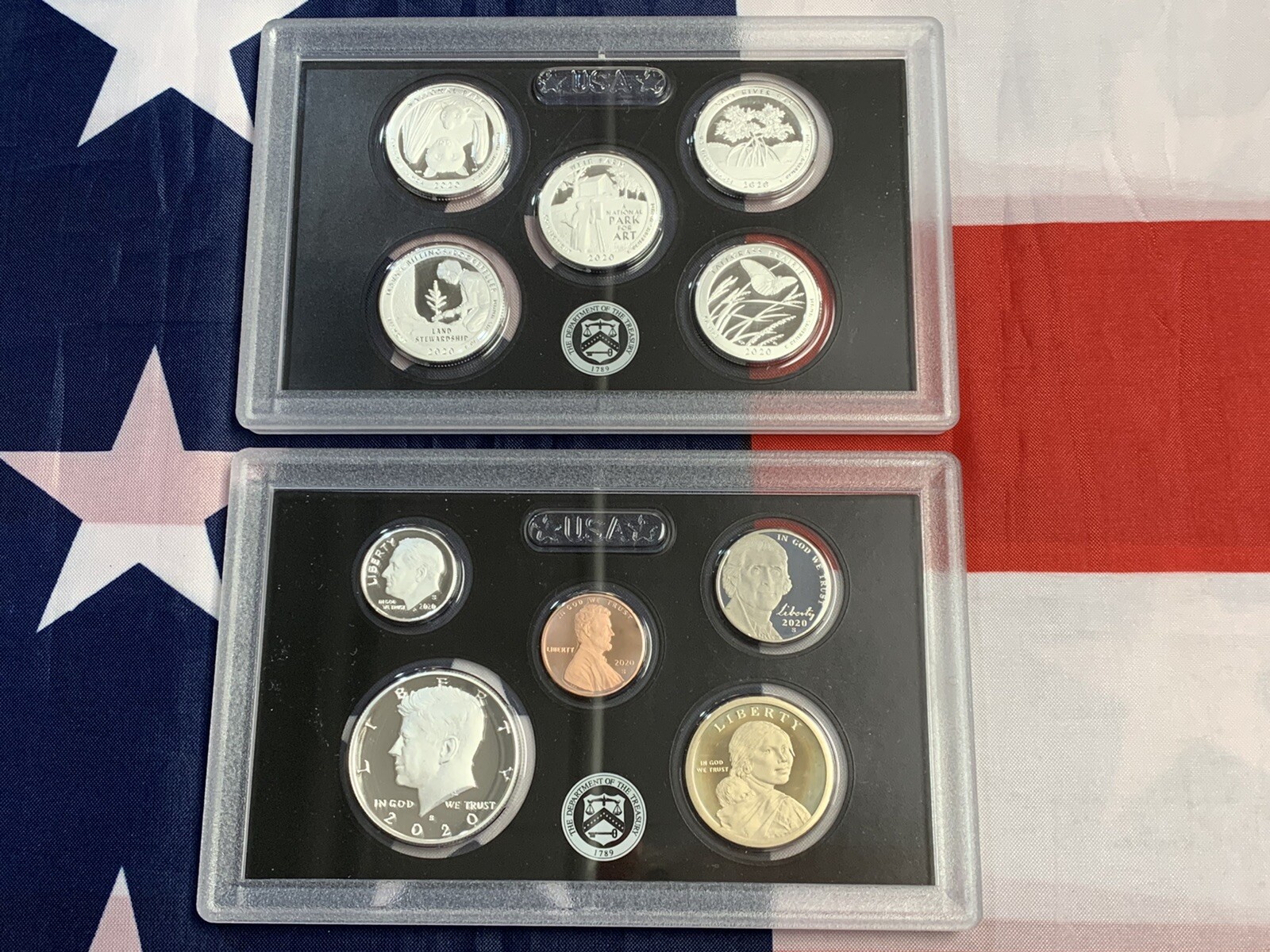 2020-s US SILVER Proof Set . 10-coin set. NO "W" Nickel