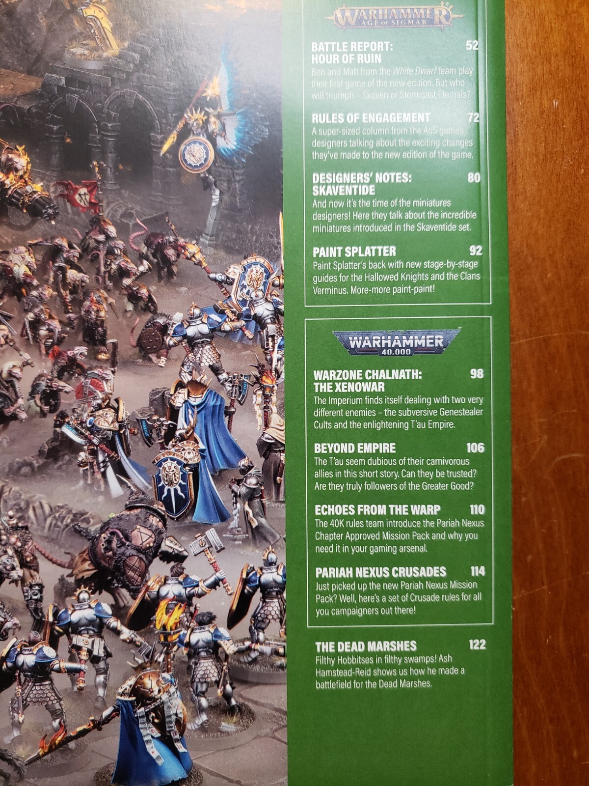 White Dwarf 502 Warhammer Quick Reference Cards Warzone Chalnath