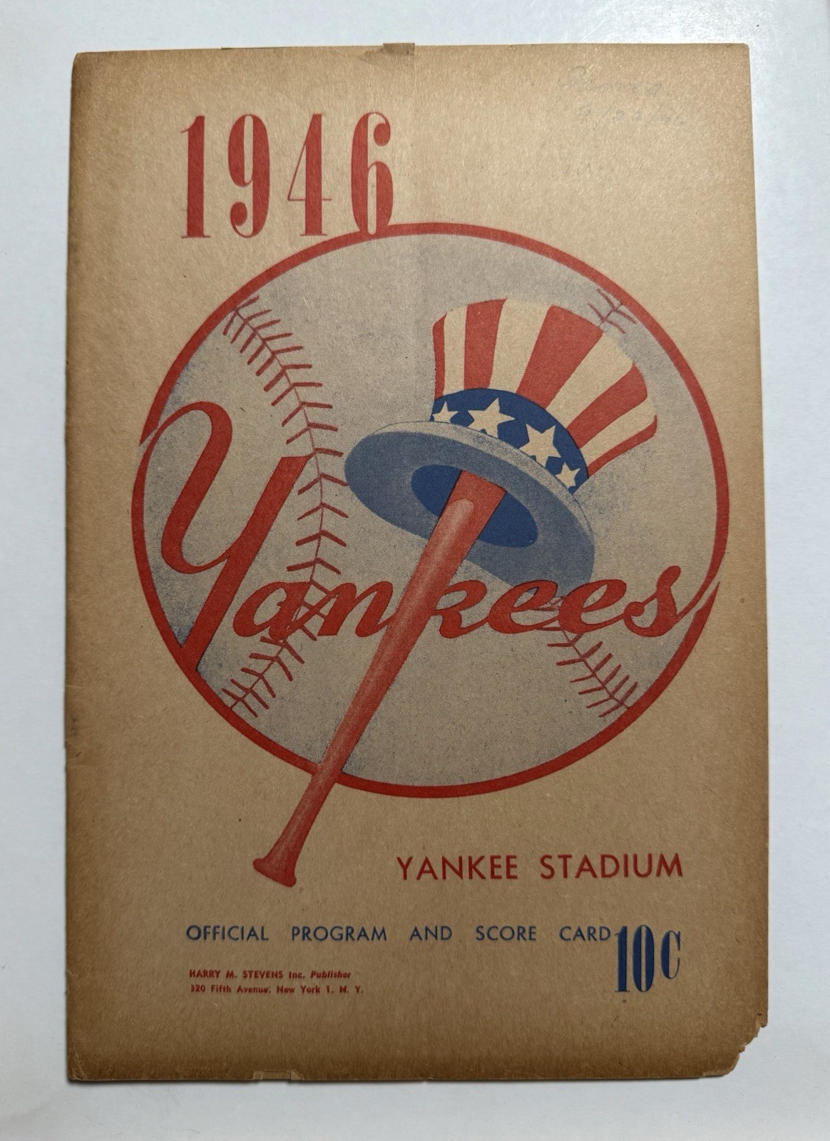 YOGI BERRA Debut Scorecard !! 9/22/46 - Jersey #38- 1946 Yankees Dblhdr 2nd Game