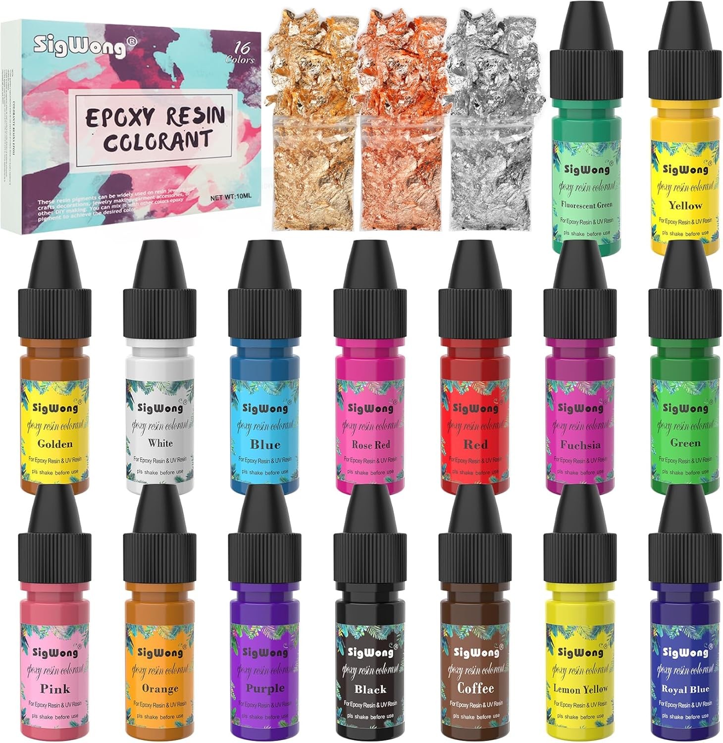 Epoxy Resin Pigment - 16 Colors Translucent Colorant, 1, Multicolor