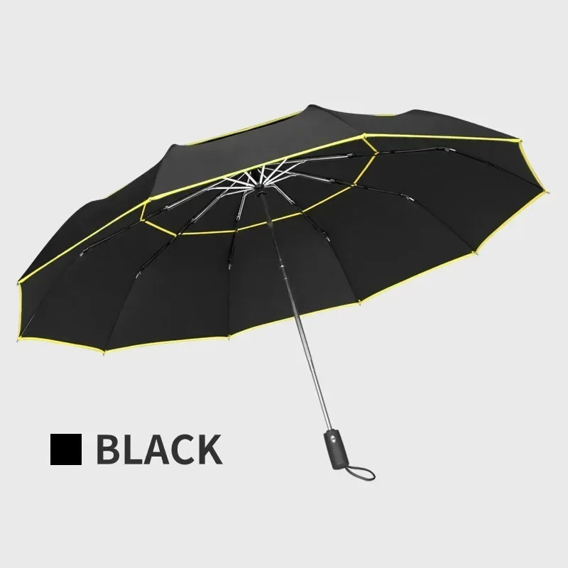 120cm large caliber umbrella fully automatic 3-fold umbrella 2-layer windproof r