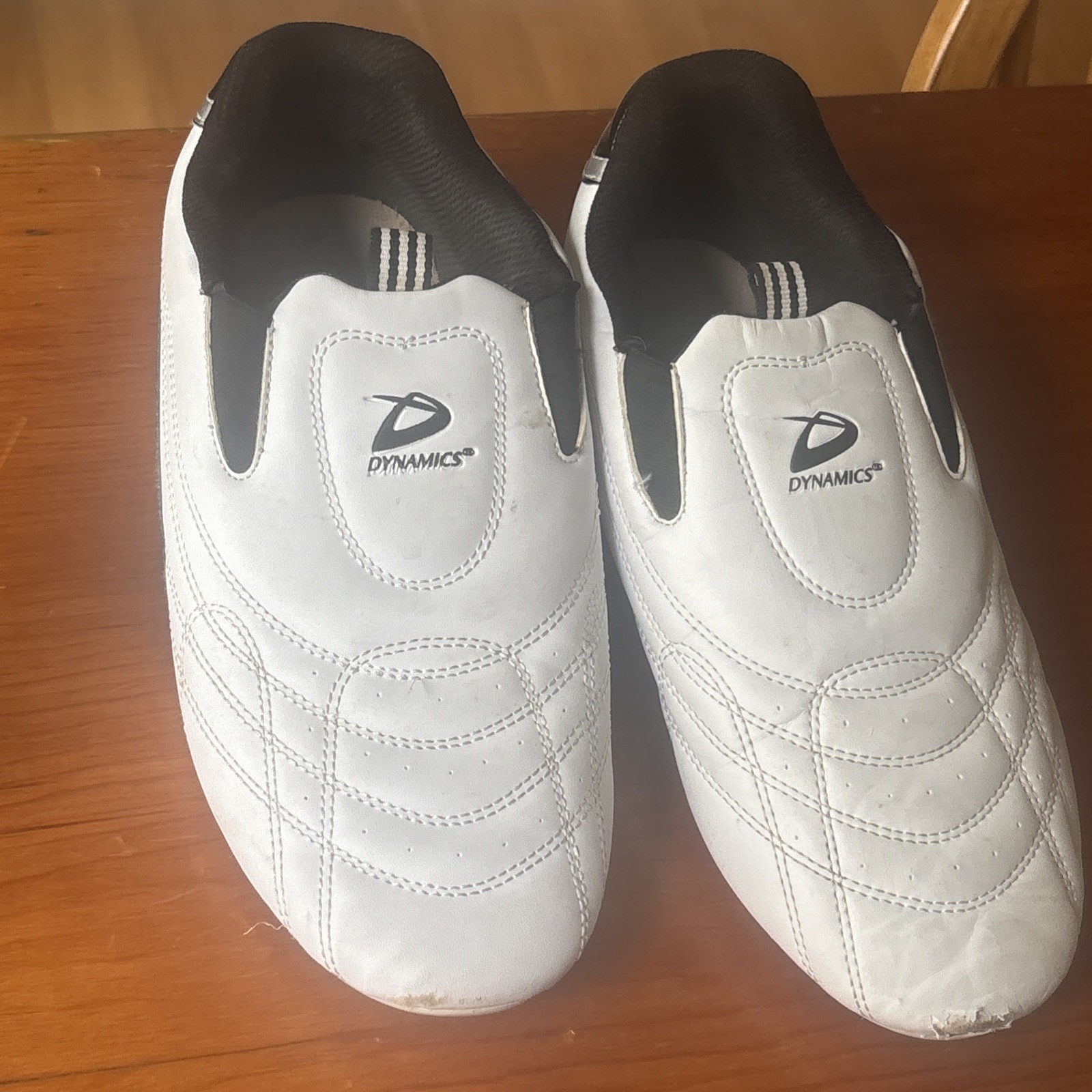Dynamics Men’s Size 8.5 Taekwondo Shoes Martial Arts  White With Black