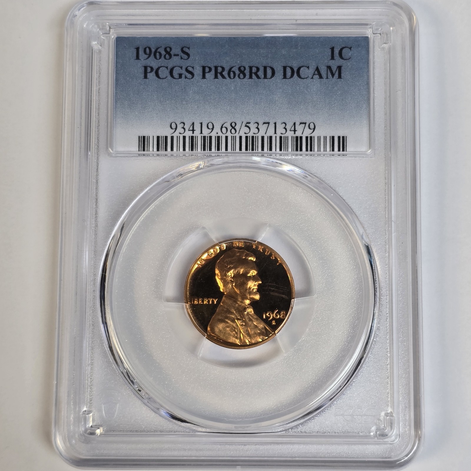 1968-S 1C PCGS PR68RD CAM - Lincoln Cent (Modern)