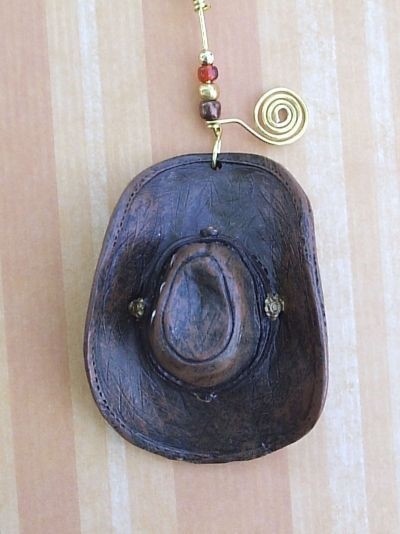 Western Cowboy Hat Ceiling Fan Light Pull Handcrafted