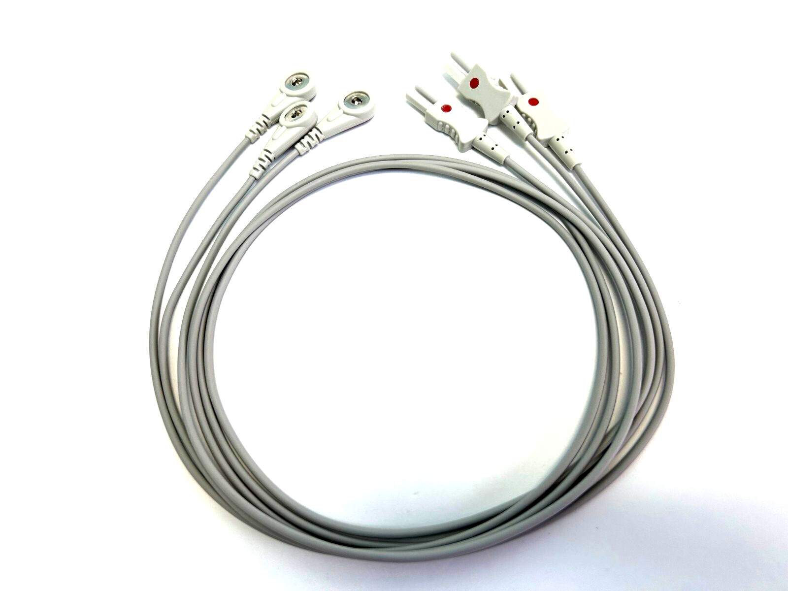 Spacelabs Compatible ECG Leadwire, 012-0498, 3 lead Snap end, 0.9M, Red