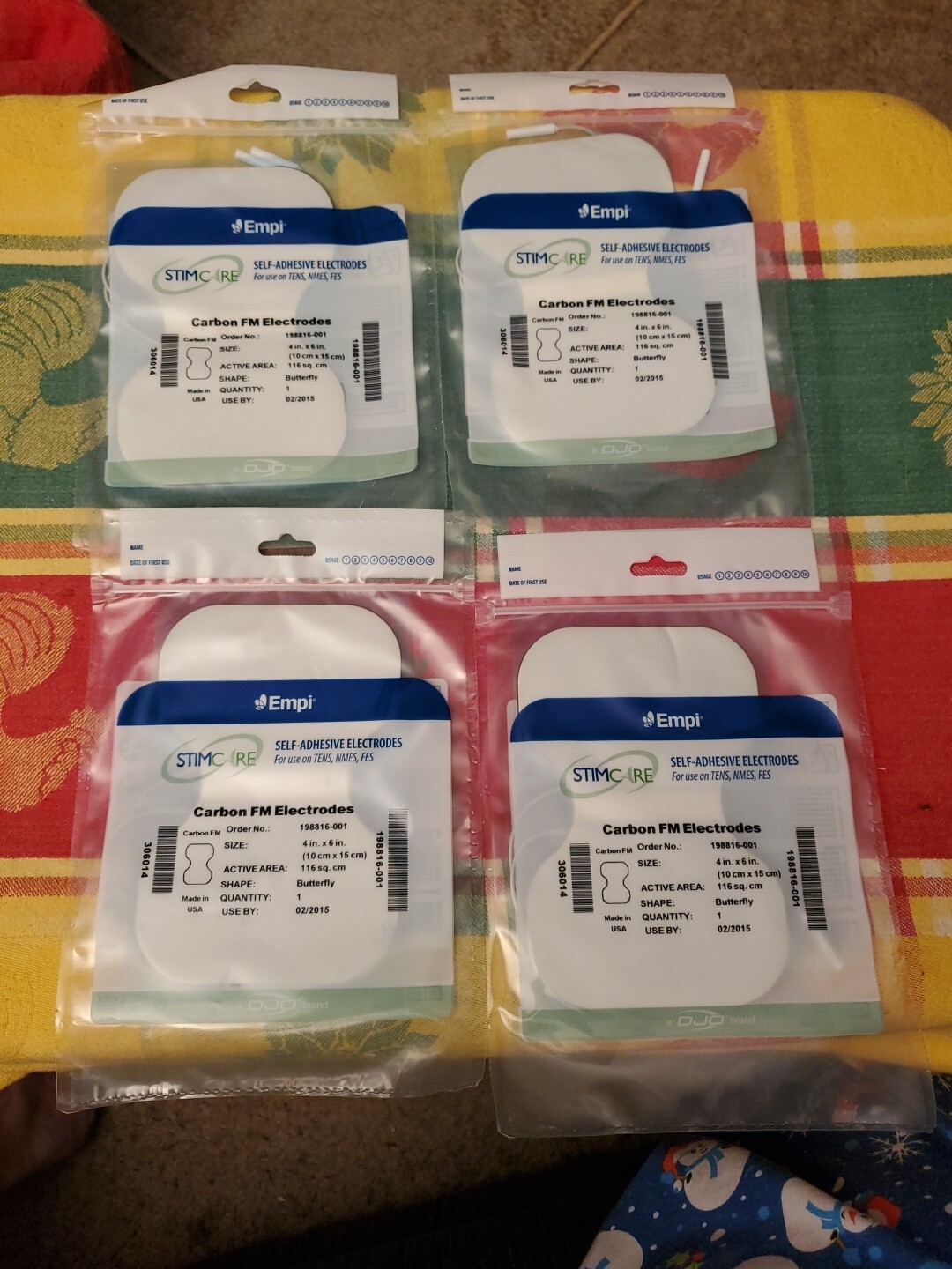 Lot Of NEW 4 Empi Stimcare Carbon FM Electrodes 198816-001 4"x6" Butterfly Exp