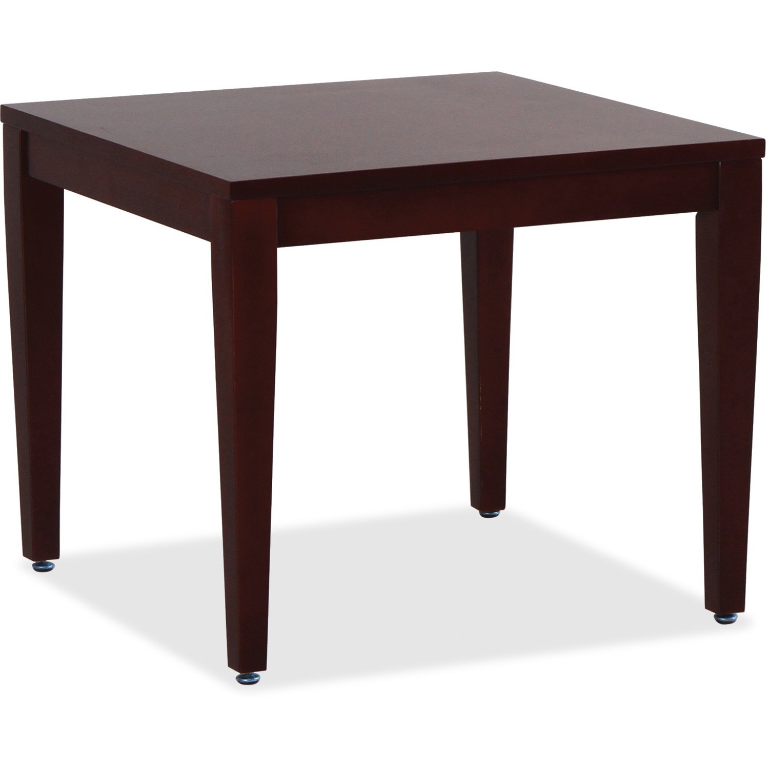 Lorell LLR59543 Mahogany Solid Wood Corner Table 23.6"
