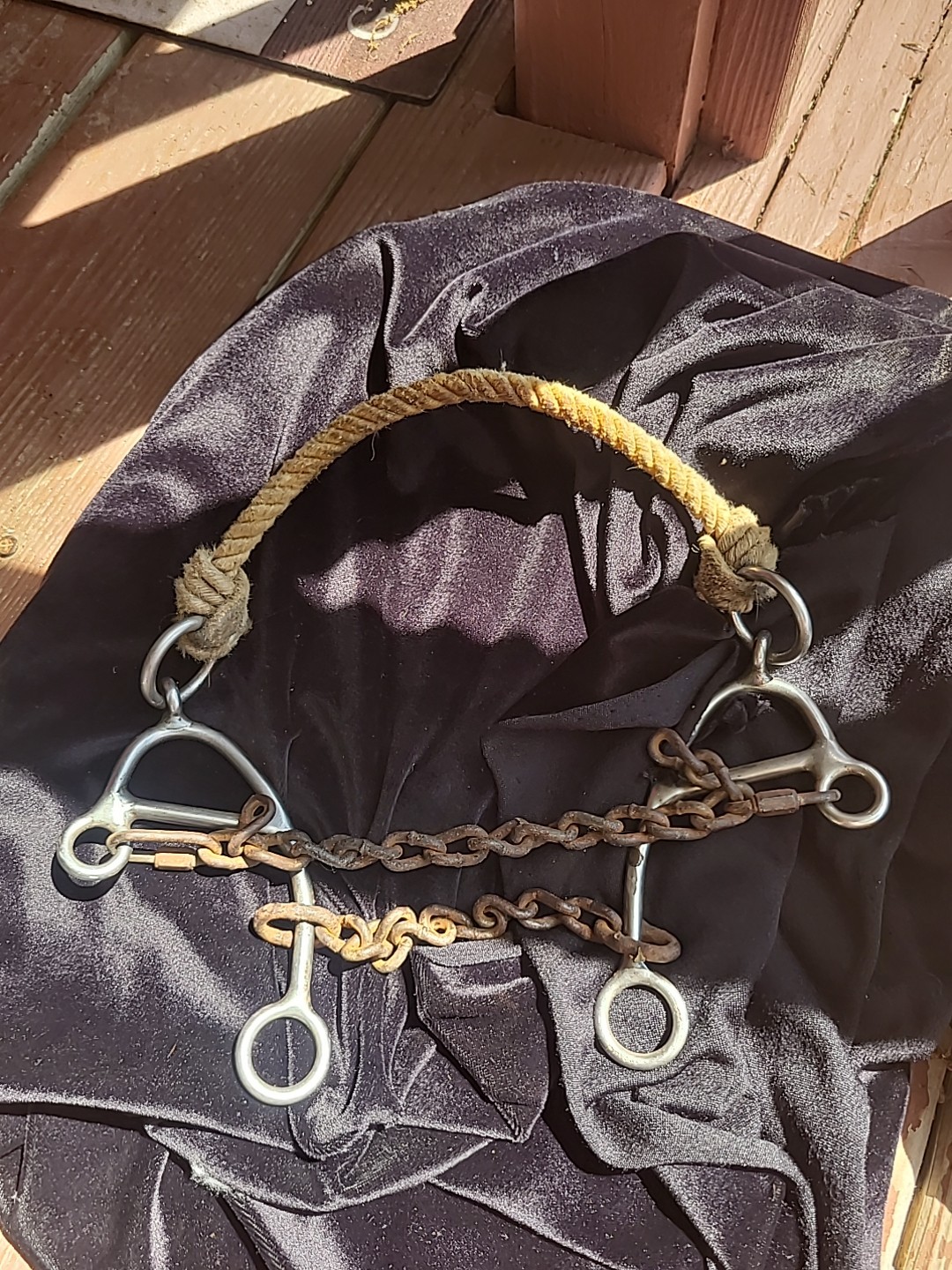 Reinsman  Chain Mouth Hackamore 2 In Slide Used #996