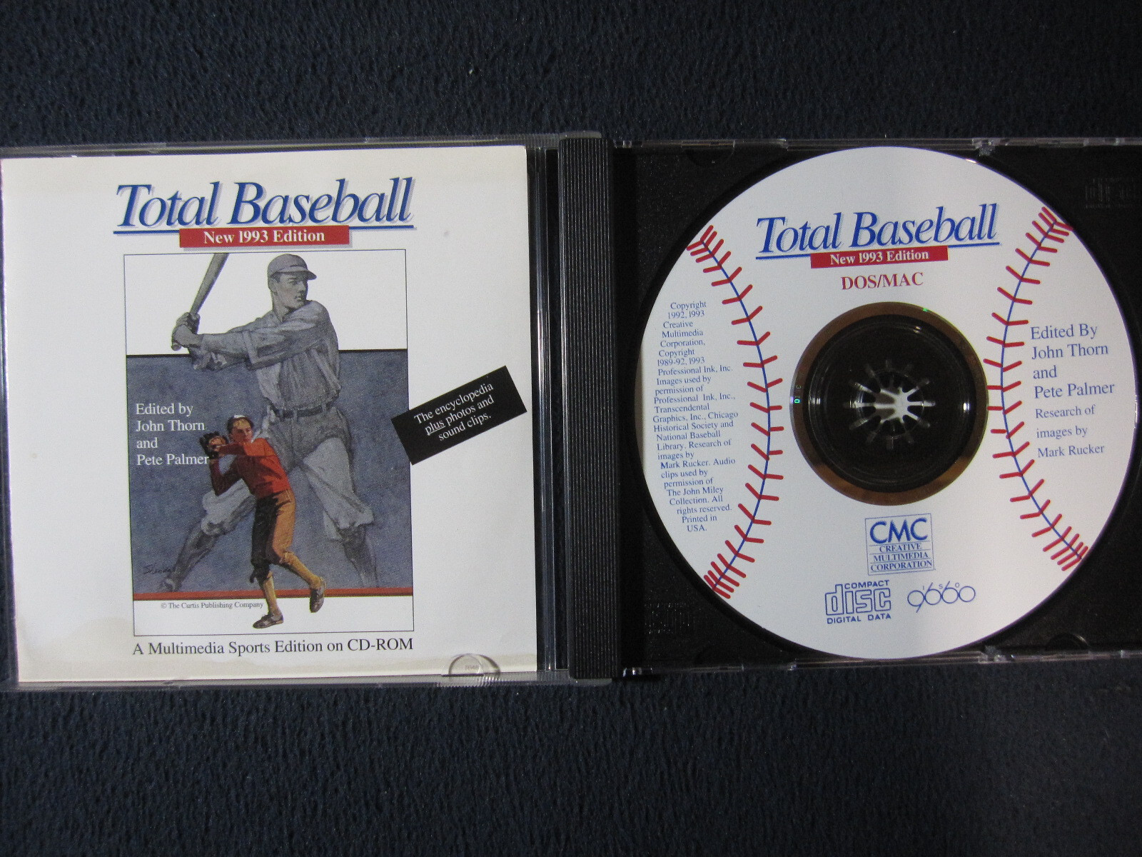 Total Baseball 1993 Edition DOS/MAC Multimedia Reference Vintage!