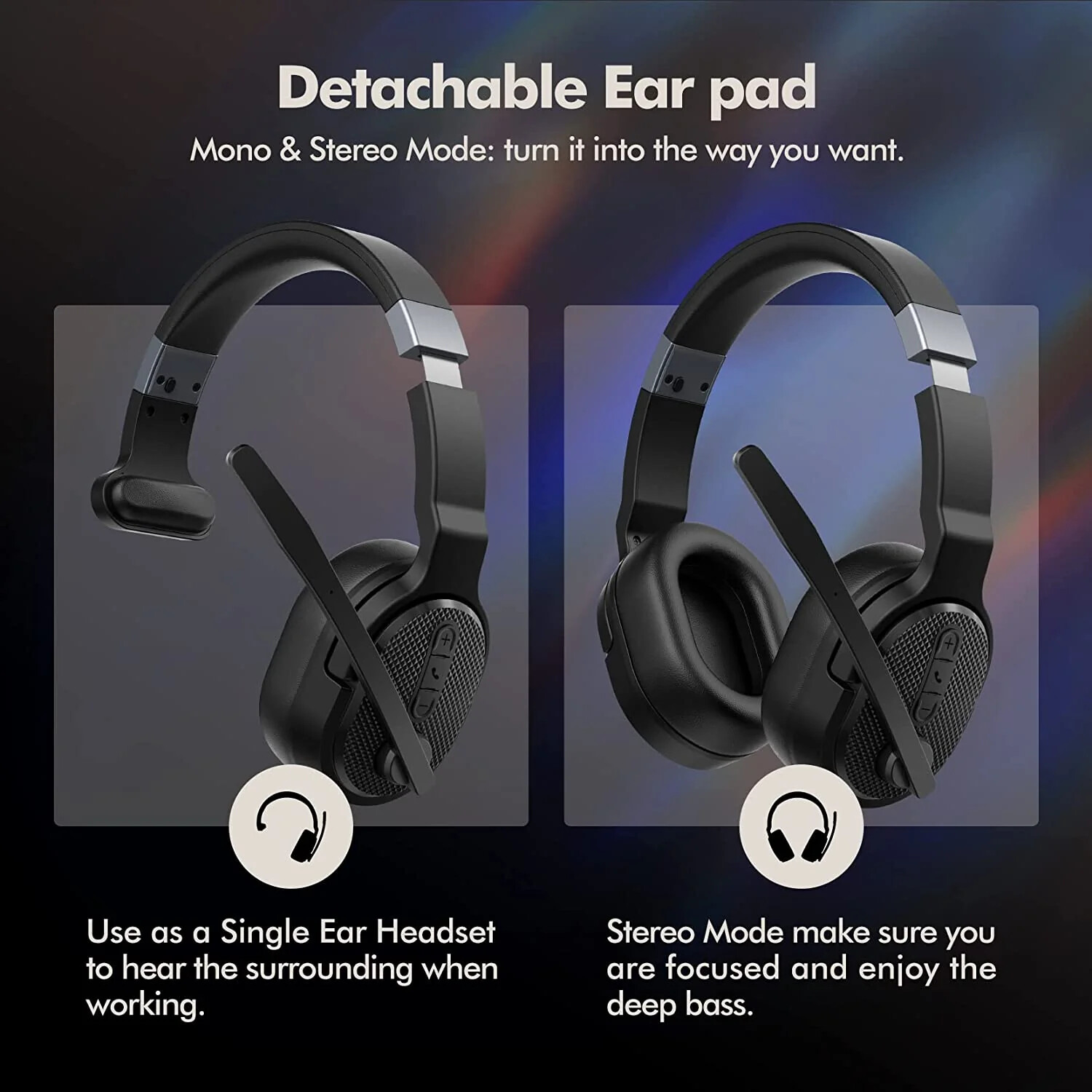 Bluetooth Trucker Headset Single and Dual Ear Wireless Headset for PC, Drivers