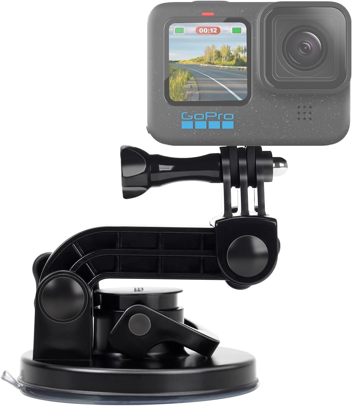 Suction Cup Mount Compatible for Gopro Hero 13/12/11/10/9/8/7/6/5/4/3/3+/2, Max,