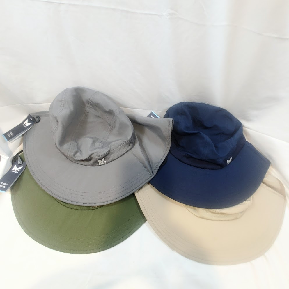 Mission Cooling Sun Protector Hat & Nape (Navy, Bronze Green, Charcoal & Khaki)