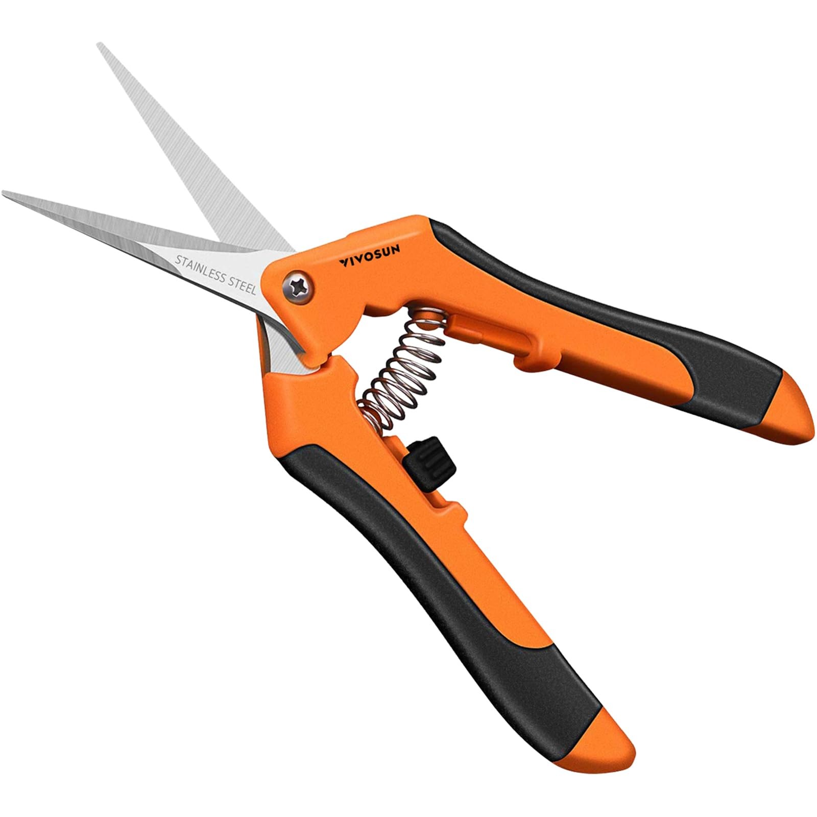 VIVOSUN 6.5 Inch Gardening Scissors Hand Pruner Pruning Shear 1 Pack, Orange