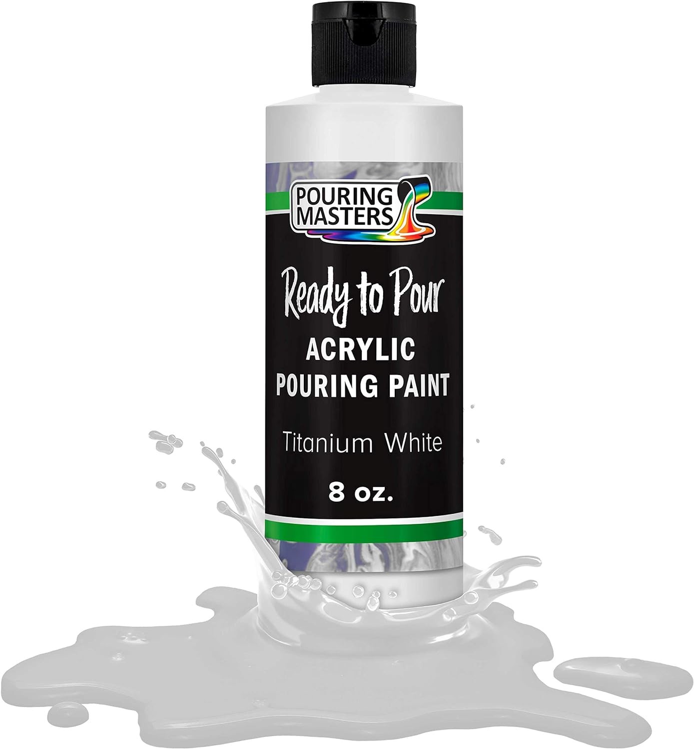 POURING MASTERS Titanium White Acrylic 8 Fl Oz (Pack of 1),