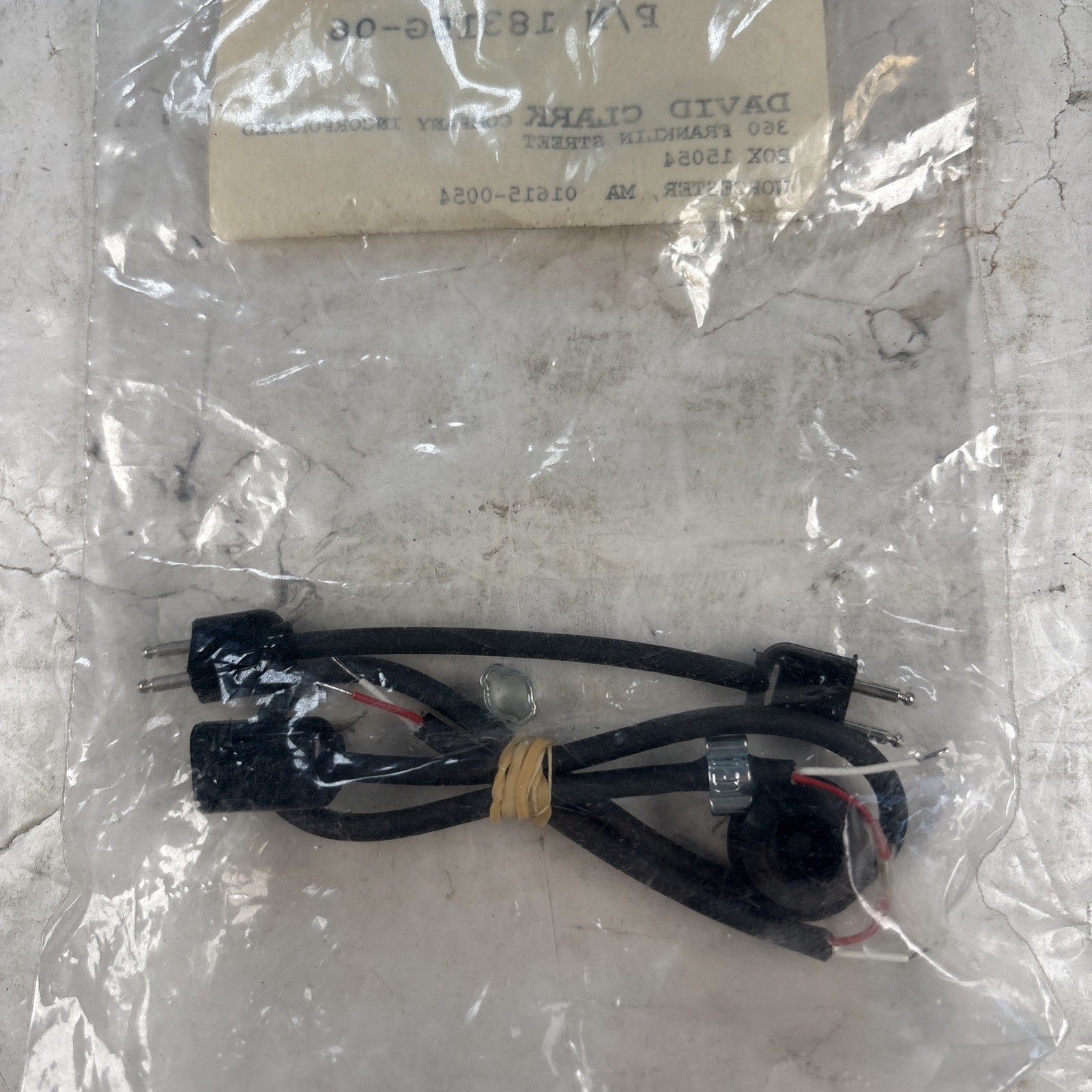 David Clark microphone cord assembly kit PN 18315G-06