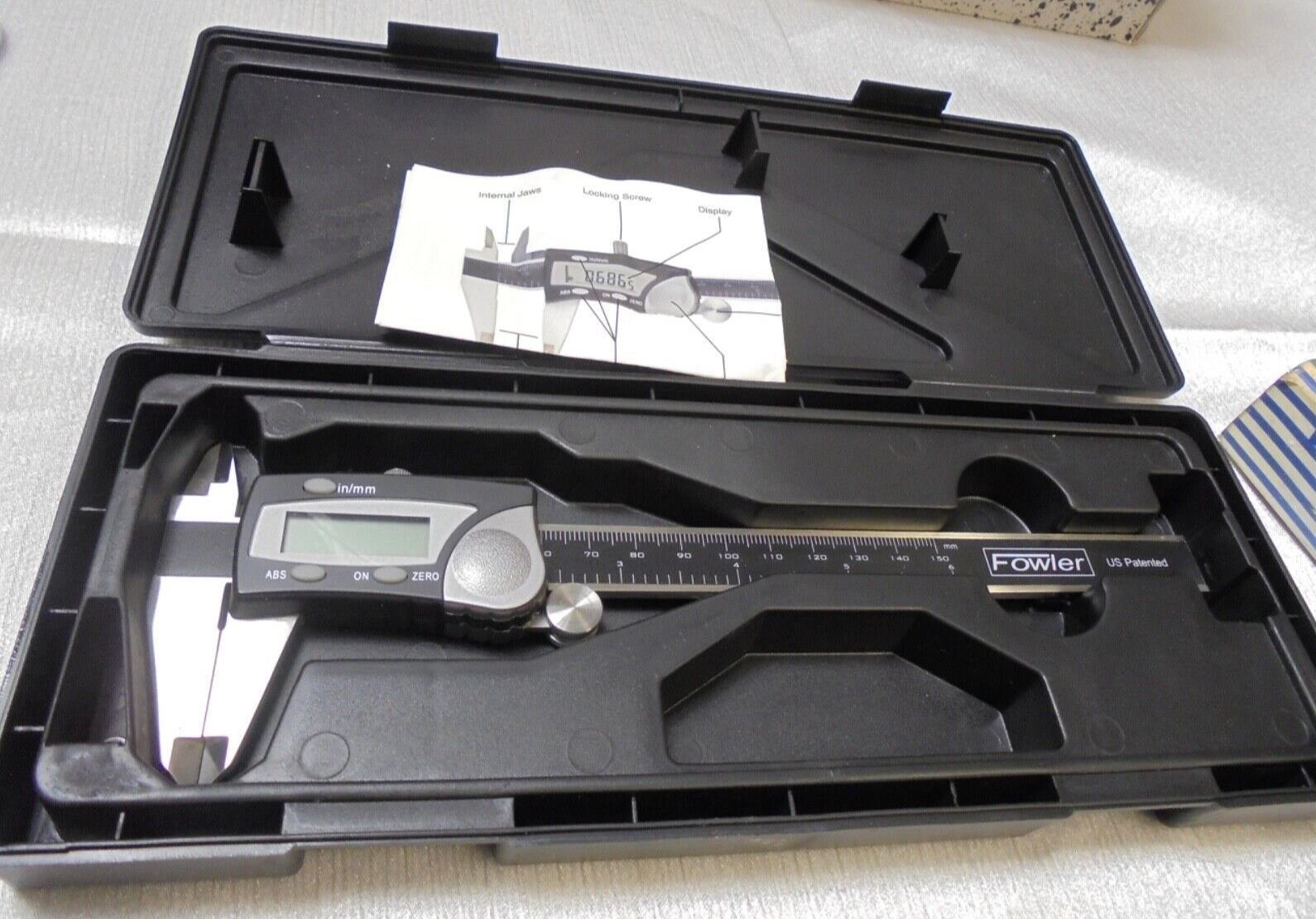FOWLER DIGITAL CALIPERS 54-100-000-1 STAINLESS STEEL FRAME