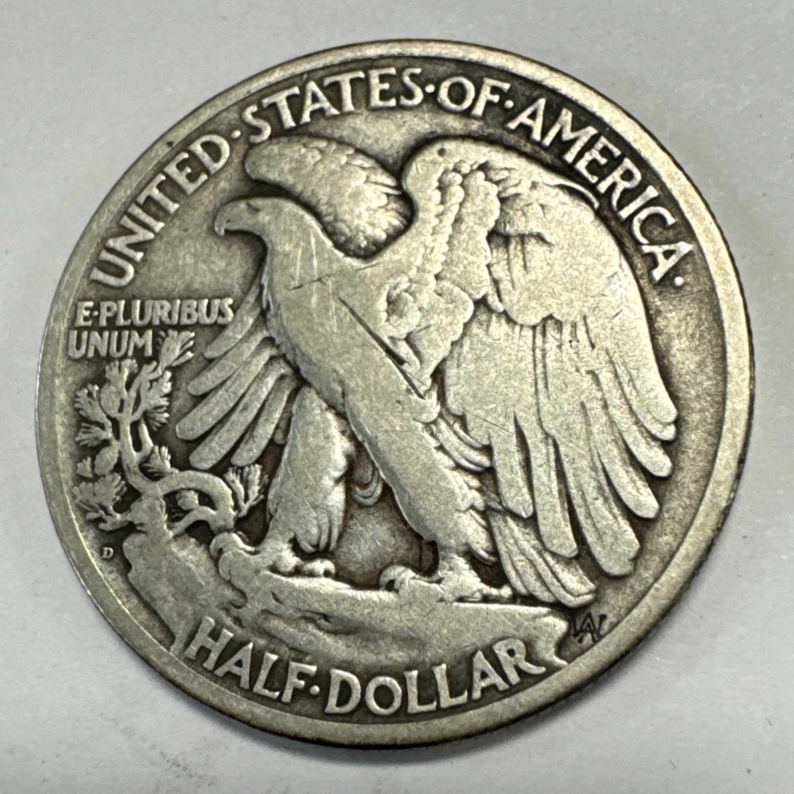 1920-D Walking Liberty Half Dollar VG
