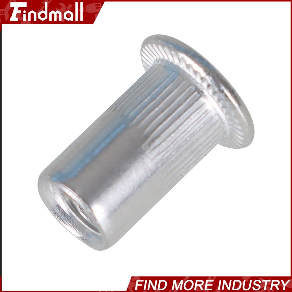 Findmall 100 Pack 10- 24 Aluminum Rivet Nut Rivnut Insert Nutsert SAE
