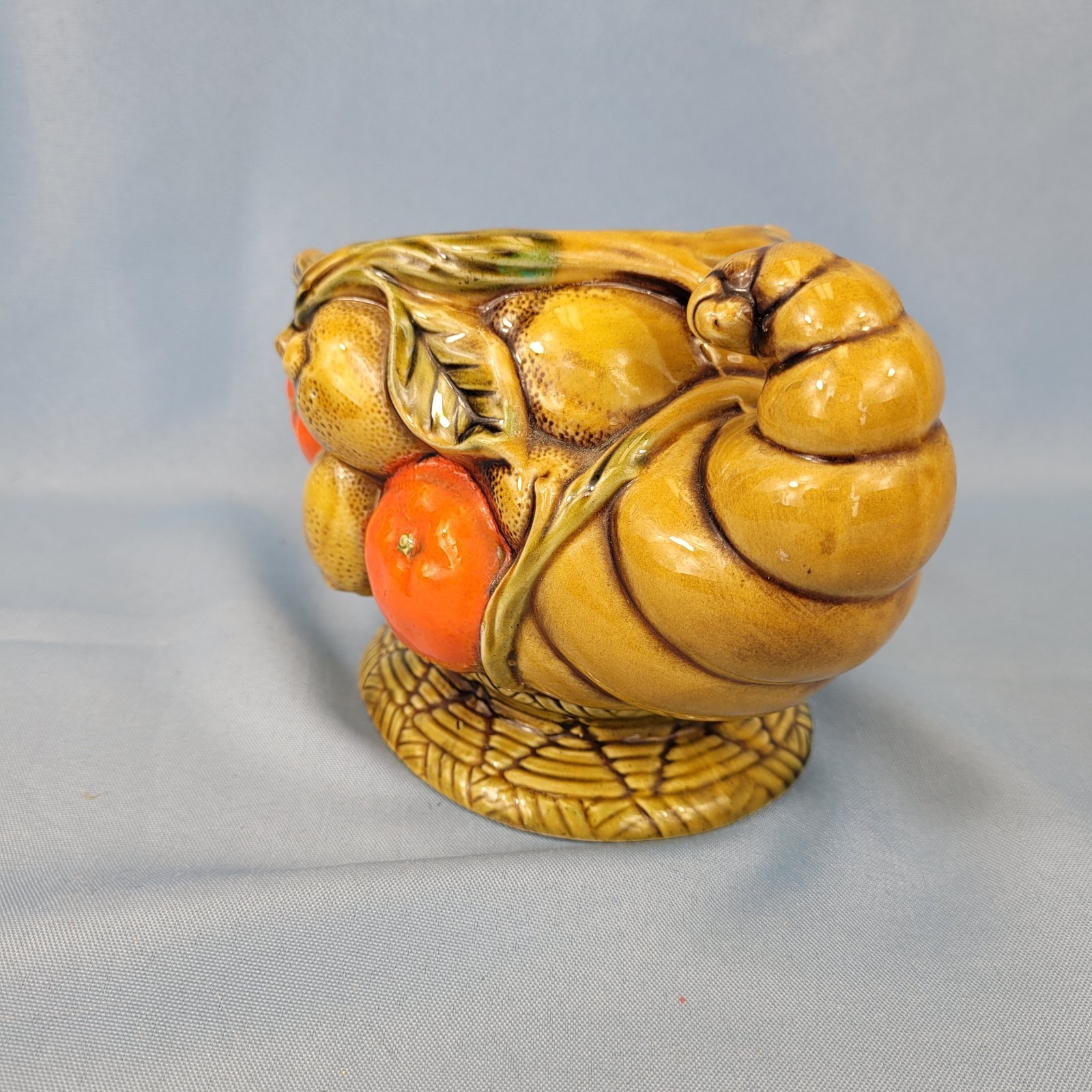 Inarco Cornucopia Planter E-4616 Fruit Harvest Ceramic Vase Japan