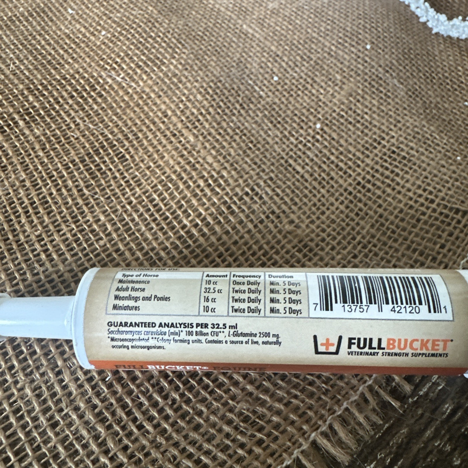 Full Bucket Equine Probiotic Paste 8 Individual Tubes