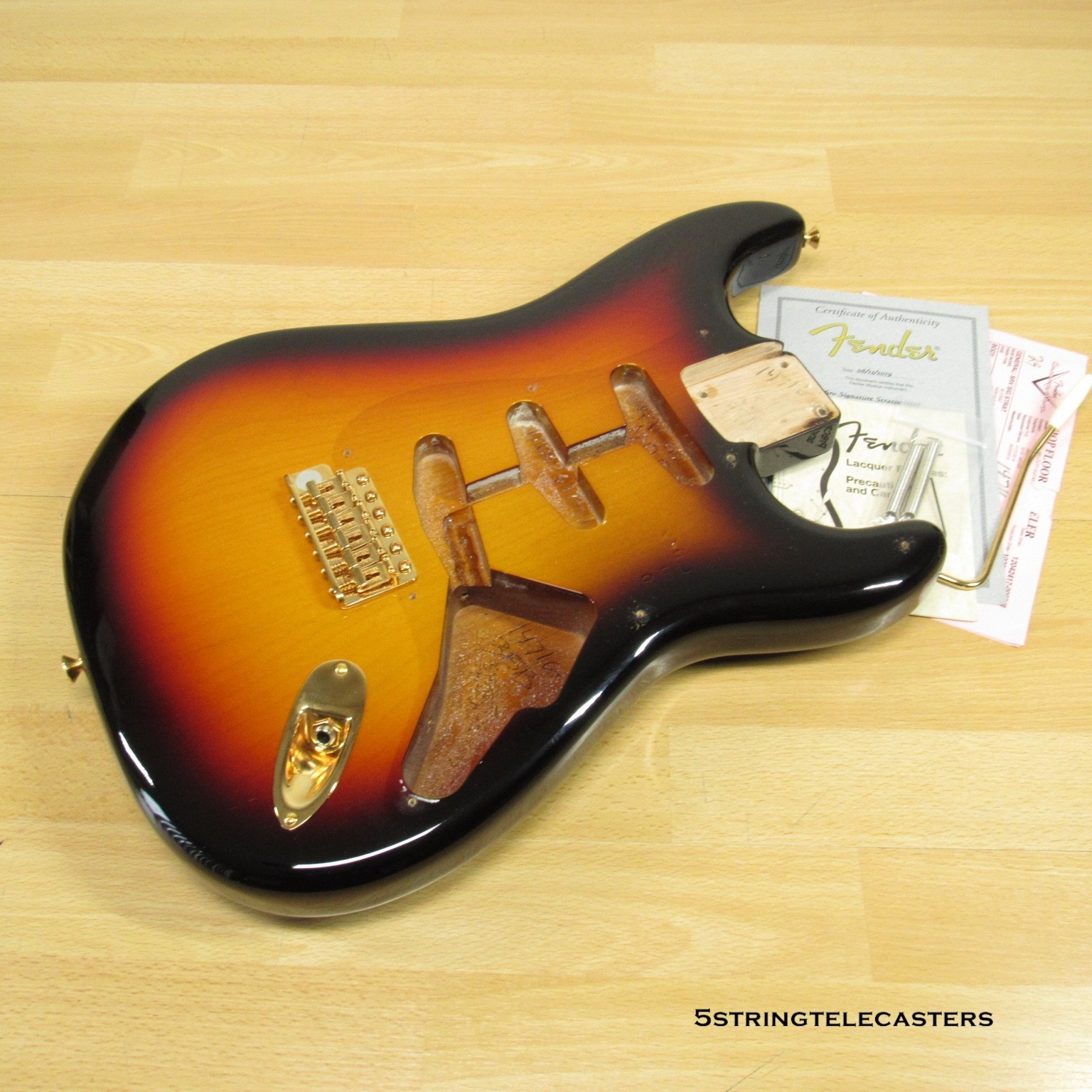 Fender Custom Shop Stevie Ray Vaughan Stratocaster Body Bridge Pat Pen SRV Nitro