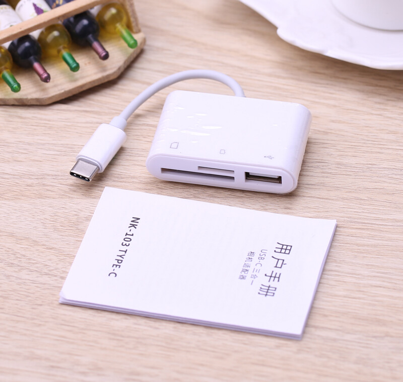 Type C OTG Adapter SD TF Card Reader USB Camera Connection Kit For iPad Pro MAC