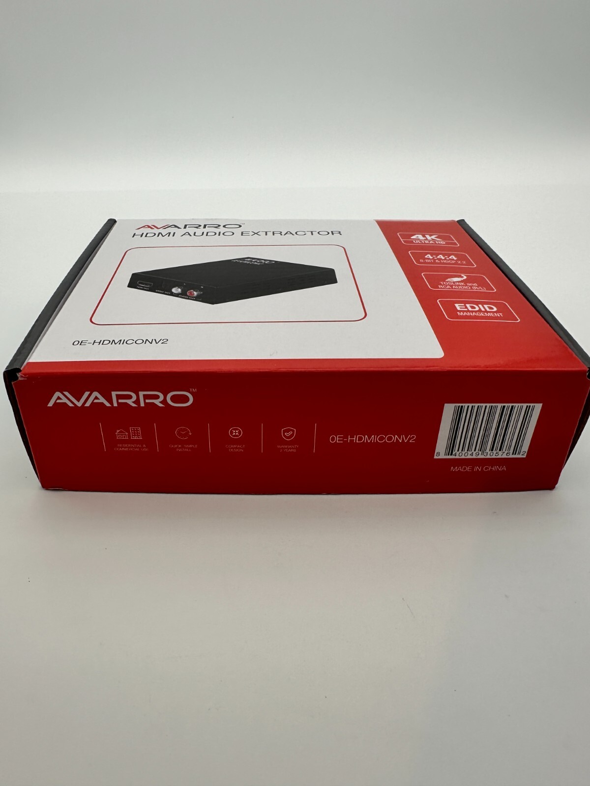 Avarro HDMI Audio Extractor with EDID Management 0E-HDMICONV2 Analog or Optical